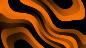 Abstract digital motion waves in orange color. Loop video animation.