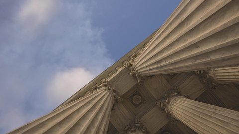 4K Time-lapse of clouds at the Supreme Court Building Washington DC 