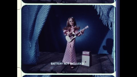 1970s USA Harmony Doll from Ideal Toy. Animatronic Doll Performs on  Puppet Stage for Young Girls with Acoustic Guitar & Amplifier. 4K Overscan of Archival 16mm Film of Vintage Television Commercial