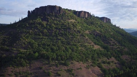 Table Rock Oregon Aerial Drone - Zoom in and vertical climb at sunrise, facing North