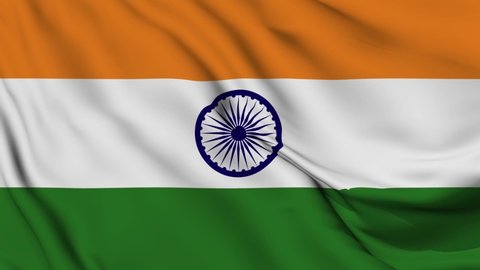 Indian 4K Waving Flag Background in 3D Loop