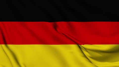 German 4K Waving Flag Background in 3D Loop