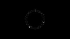 Sound wave isolated on black background. White circle sound wave equalizer. Audio technology dark concept and design under the concept of black emphasize simplicity or animated background.