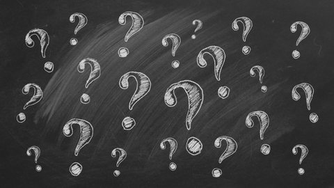 Question marks on blackboard
Ask for help. FAQ concept.  Asking questions. 