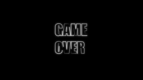 Game Over Neon Letters Glowing On Stock Footage Video (100% Royalty ...