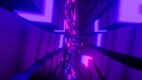 Abstract Dynamic Flowing at Vertical Wave Moving Dimension with Purple and Blue light. Crossing the Space with Looping Artistic Environment	 - Powered by Shutterstock - Get 15% off with code: PIKWIZARD15
