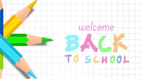 Back to School Background And Comic Speech Bubble With Pens Colorful