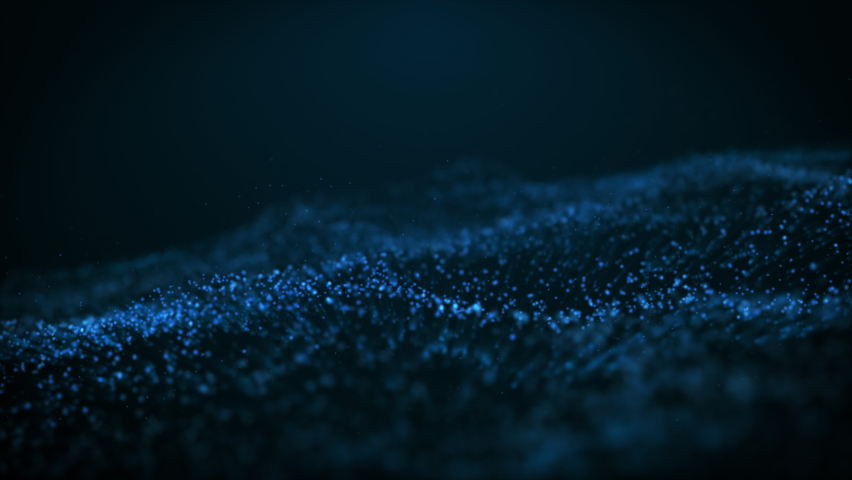 Abstract digital particle wave and light abstract background ,animation cyber or technology background. | Shutterstock HD Video #1059077006