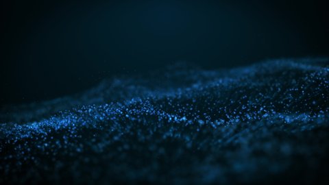 Abstract digital particle wave and light abstract background ,animation cyber or technology background.: film stockowy