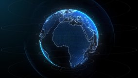Digital earth rotating,Concept 3d animation social future technology abstract business scientific global network,animation digital grid data communication technology background. - Powered by Shutterstock - Get 15% off with code: PIKWIZARD15