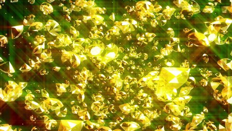 yellow diamond particle loop background animation