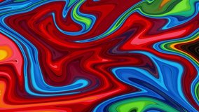 4K Video. Very Nice Abstract Colors Of Infinity Background Texture Video. Swirls of marble. Liquid Turquoise and Red marble texture. Marble ink colorful. Fluid art 3D Abstract.