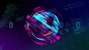 HUD screen futuristic technology background 3D sphere globe world internet network connection linking, 3D render high tech digital analyzing digital big data concept.  - Powered by Shutterstock - Get 15% off with code: PIKWIZARD15