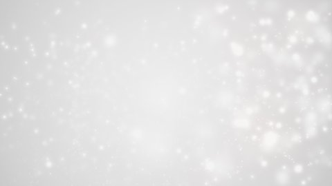 Abstract motion background shining silver particles. Shimmering, glittering, sparkling with bokeh. Seamless loop video in 4K