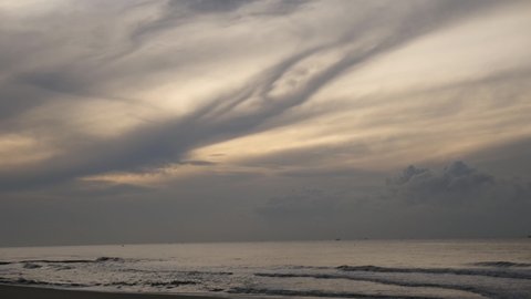 Time lapse XuyenMoc sea view at dawn.Province BaRia VungTau VietNam.
