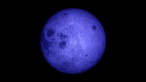 blue moon rotation or spinning 4k video