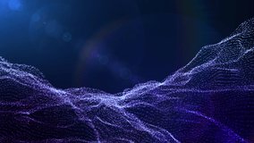 Particles in 3D universe technology particle field abstract digital wave stream 4k animation rendering depth of field, noise - Powered by Shutterstock - Get 15% off with code: PIKWIZARD15