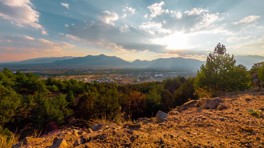 Timelapse of sunset over Buena Vista, Colorado