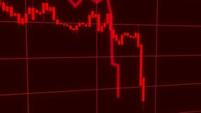 Candles of the stock market, price falls. Falling prices of securities. Loss of assets in equities stock. Decreasing trend showing unsuccessful performance and losses failure due to economic crisis - Powered by Shutterstock - Get 15% off with code: PIKWIZARD15