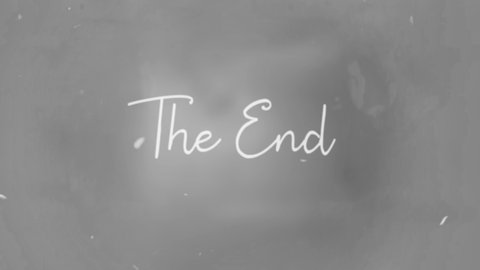 Animated "The End" text with old movie projection style