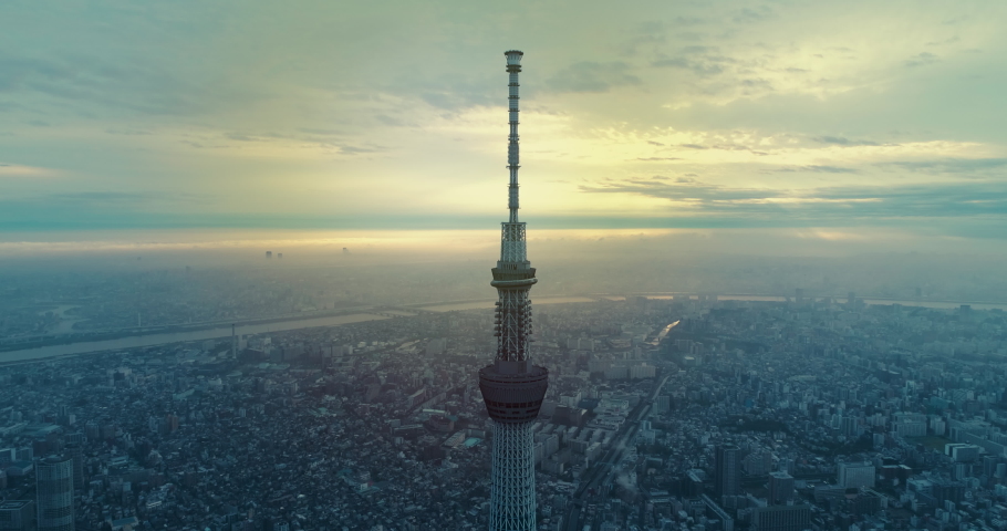 Sunrise of Tokyo cityscape at dawn, Japan | Shutterstock HD Video #1059191501