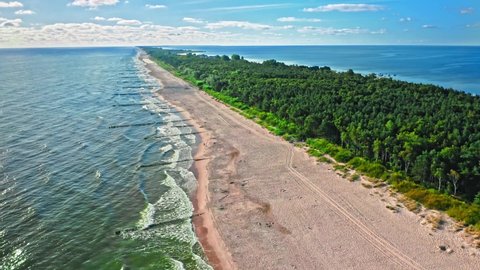 Summer beach on peninsula Hel in Baltic Sea, Poland, Europe