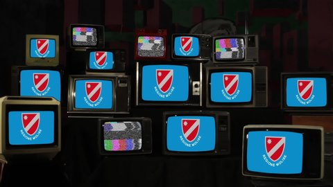 Flag of Molise, Italy, and Vintage Televisions.