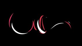 red and white speed lines motion graphics animation, smooth and elegant abstract texture, used for intro 