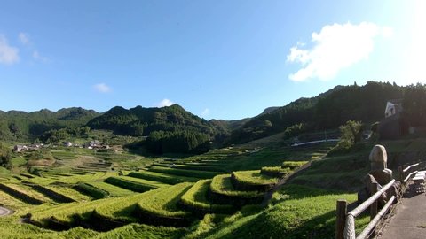 Hasami, Saga Prefecture, Japan. Scenery of "Oniki rice terraces".