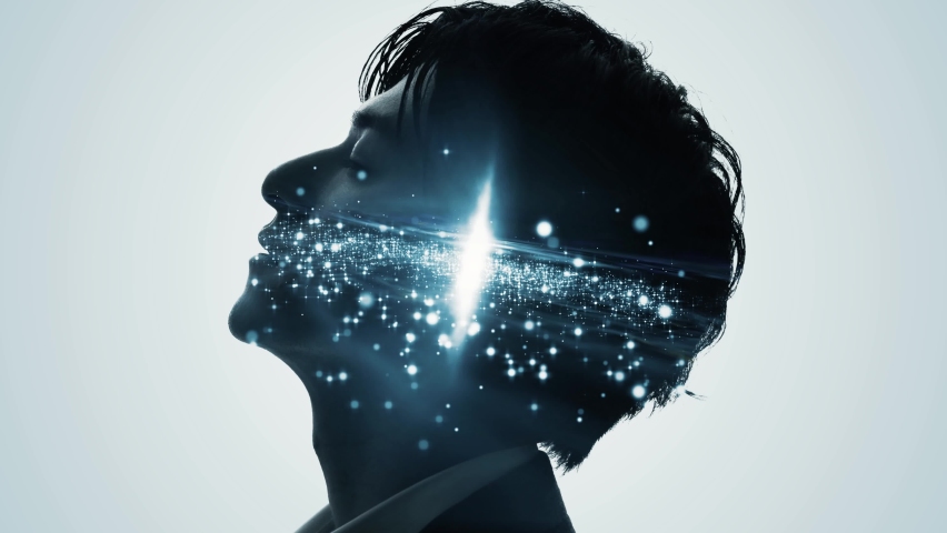 AI (Artificial Intelligence) concept. Deep learning. Mindfulness. Psychology. | Shutterstock HD Video #1059244004