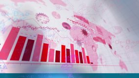 Animation of digital interface with world map, graphs and mathematical equations over moving lights. Global coronavirus pandemic concept digitally generated image.  - Powered by Shutterstock - Get 15% off with code: PIKWIZARD15