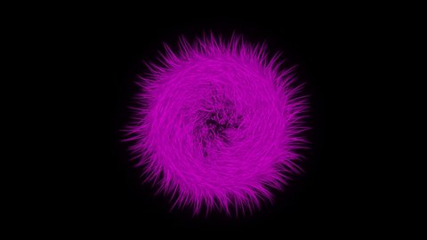 Pink Abstract Animated Fluffy Floral Dandelion Ball