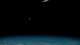 4K time lapse of moon rising from space. Image courtesy of NASA.