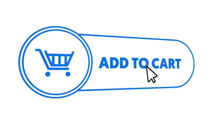 Add to cart button in a 3D space with analog distortion