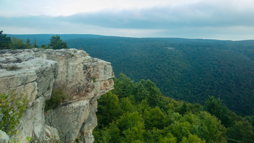 A time lapse of the Lions Head rock outcrop at sunset in late summer. Located in the Dolly Sods Wilderness, part of the Monogahela National Forest in Tucker County, West Virginia.