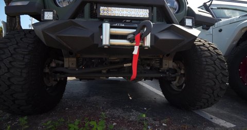 FORT LAUDERDALE, FL, USA - SEPTEMBER 21, 2020: SoFloJeeps custom build Wranglers for overlanding and extreme off roading