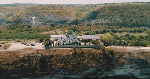 Aerial view: Old Orhei is a historical and archaeological complex in the eponymous natural and cultural reserve of Republic of Moldova.