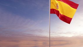 Spain Flag With Air Force. Conceptual  3D animation - Powered by Shutterstock - Get 15% off with code: PIKWIZARD15