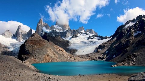 A Timelapse of Clouds Over Mount Fitz Roy in Patagonia Argentina