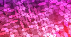 4K looping dark purple, pink flowing video with bubbles. Shining colorful animation with circle shapes. Film business advertising. 4096 x 2160, 30 fps.