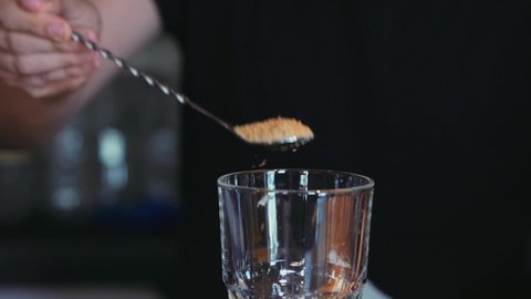 Barman Preparing A Mojito In A Cocktail Bar.