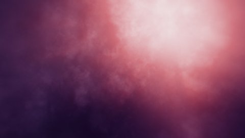 Purple puffs of magnificent smoke on dark black background. 4K seamless loop dramatic atmospheric smoke Fog effect for Halloween background concept. VFX Element. background in slow motion.