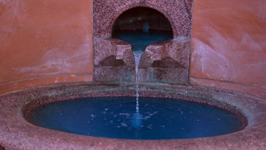 Yard garden water fountain blue water 4k resolution, a Buildings & Landmark Video by BlackBoxGuild