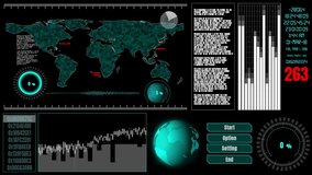 Futuristic user interface dashboard for big data analytic in information chart . HUD GUI text number graph element for digital technology concept . - Powered by Shutterstock - Get 15% off with code: PIKWIZARD15