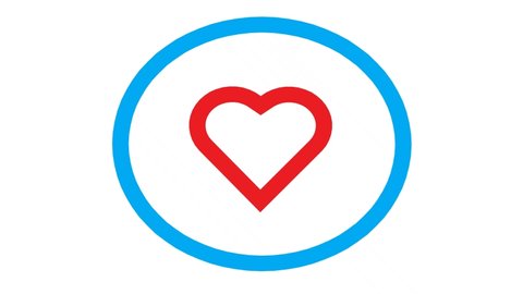 Diabetes awareness. World Diabetes Day concept with the Blue Circle logo for diabetes prevention information. World Diabetes Day. Blue circle and heart. Insulin dependence. Medical animation