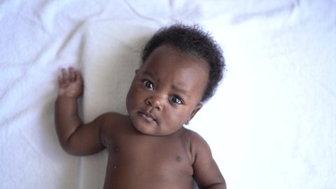 Close-up of 4 month old African baby.