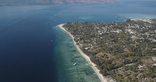 Aerial view of Gili islands