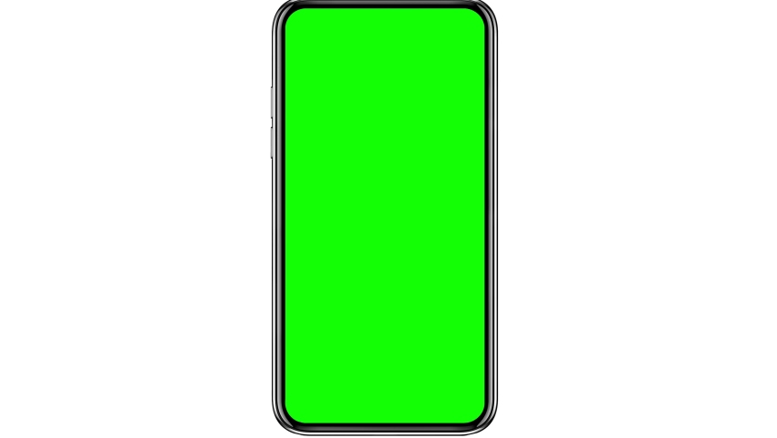 Mobile phone with blank green screen isolated on white background. 4K | Shutterstock HD Video #1059539231
