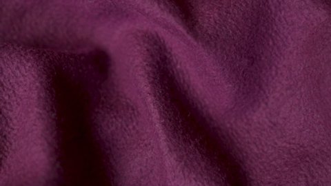 Purple Soft Fleece Fabric, The Texture Of The Fleece Fabric. Textile Factory. Garment Factory.