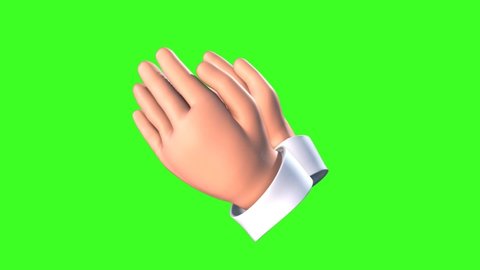 Clapping greenscreen for motion and animation